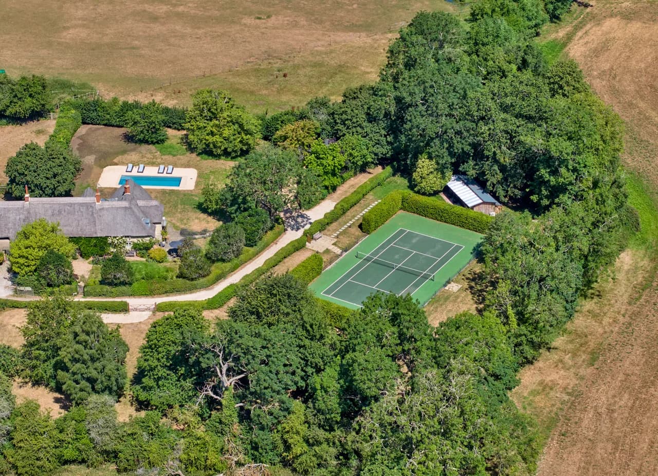 Aerial view of the Cotswolds estate