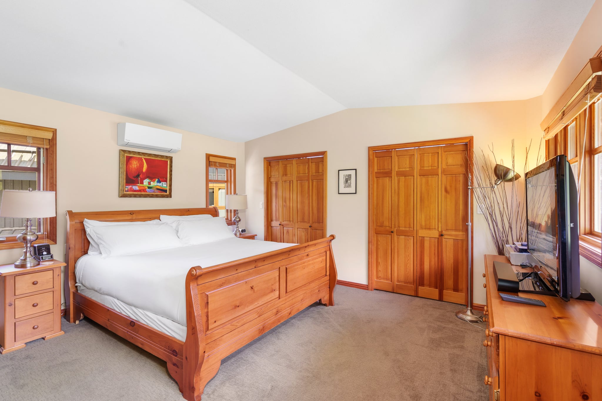 Master bedroom with mountain views